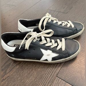 Golden Goose Black and White Sneakers